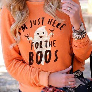 Orange "Boos" Halloween Sweatshirt